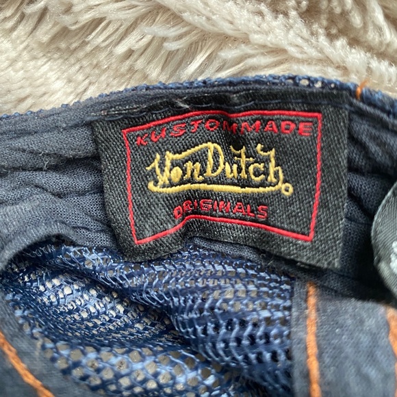 Genuine dark blue kustommade distressed Von Dutch hat - Picture 5 of 5